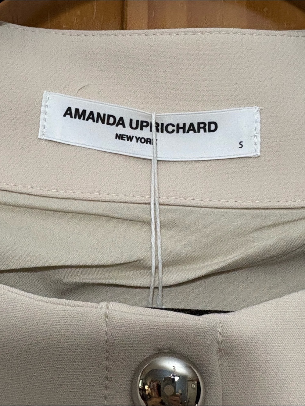 Amanda Uprichard Ivory Short-Sleeve Cropped Blazer Size Small NWT - Picture 4 of 9